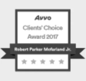 Robert Parker McFarland Jr Avvo's Clients' Choice Award 2017
